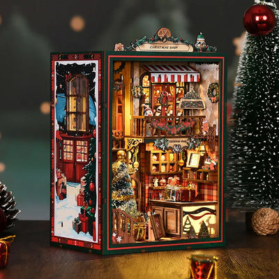 DIY Christmas Shop Festive Holiday Miniature Book Nook Kit