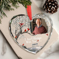 Personalized Ornament Memorial I'm always with you Heart Glass Ornament Holiday Decorations - LuthCreative