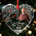 Personalized Ornament Memorial I'm always with you Heart Glass Ornament Holiday Decorations - LuthCreative