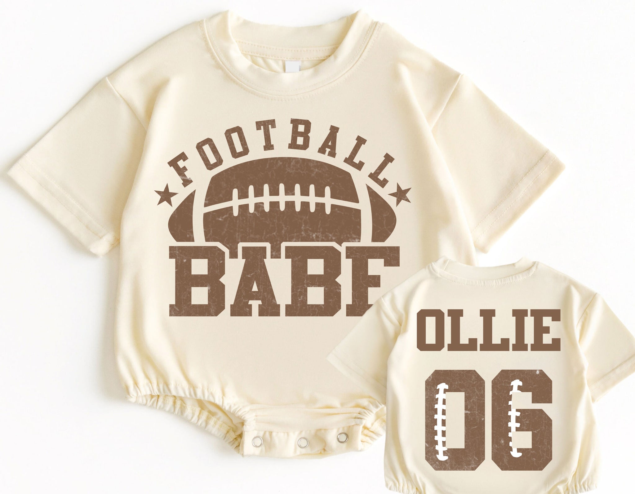 Customized Romper Baby Football Babe - Personalized Custom Babysuit - Gift For Baby - LuthCreative