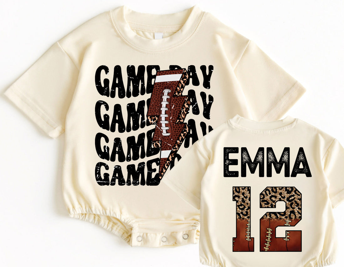 Customized Romper Baby Game Day - Personalized Custom Babysuit - Gift For Baby - LuthCreative