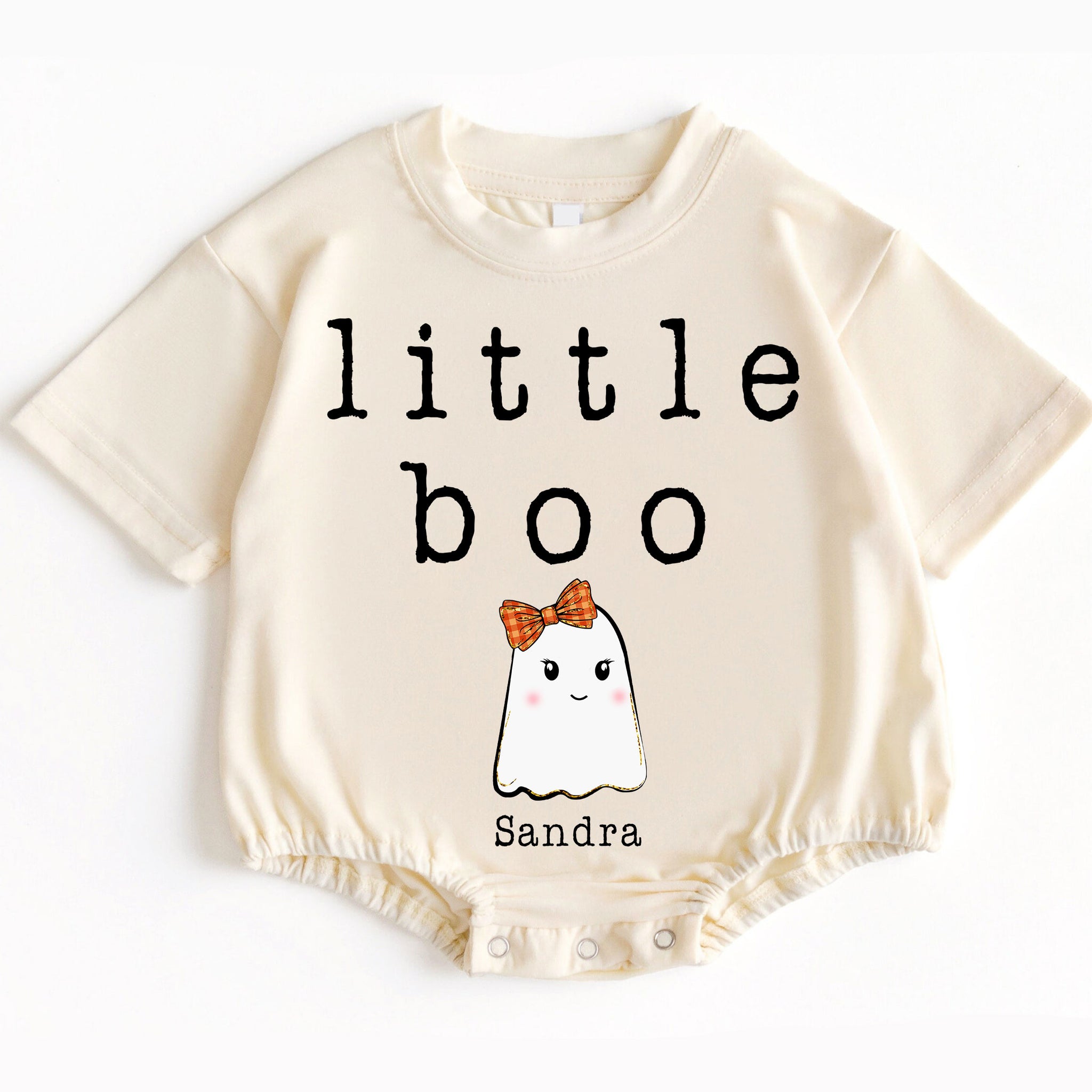 Romper Baby Long Sleeve Customize Little Boo - Personalized Custom Babysuit - Gift For Baby - LuthCreative