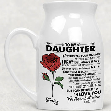 Wherever Your Journey In Life May Take You Birth Month Flower Ceramic Vase