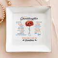 Personalized Ring Dish To my Granddaughter Customized Ceramic Jewelry Tray, Gift For Granddaughter, Wedding Gift - LuthCreative