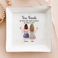 Personalized True Friendship Are Never Apart Ring Dish, Customized Jewelry Dish Friend Gift For Friend, Long Distance Best Friend Birthday - LuthCreative