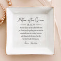 Personalized Ring Dish Mother Of The Groom-Custom Jewelry Holder For Mother in law-Mom Gift From Bride - LuthCreative