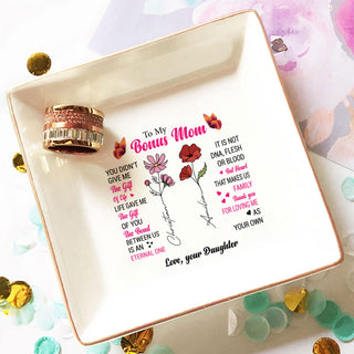 Personalized Ring Dish To my Bonus Mom Jewelry Dish