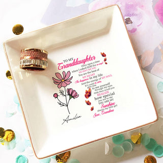 Personalized Ring Dish To My Granddaughter Once Upon A Time Jewelry Dish