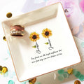 Personalized Gift True Friends Are Like Bright Sunflower Ring Dish-Gift For Best Friend-Bestie Gift-Custom Jewelry Tray-Ring Holder - LuthCreative