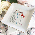 Personalized Ring Dish Jesus is my God my King my Lord Jewelry Dish - LuthCreative