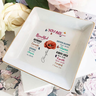 Personalized Ring Dish You Are Beautiful Jewelry Dish