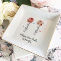 Personalized Sisters Are Different Flowers From The Same Garden Flower Sister Gift Jewelry Dish, Sister Flowers Jewelry Holder - LuthCreative