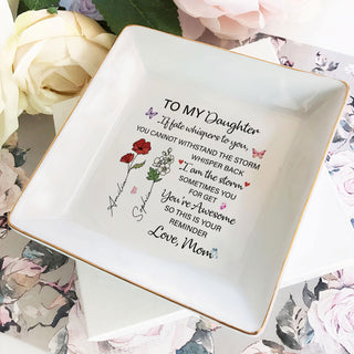 Personalized Ring Dish To My Daughter If fate whispers to you Jewelry Dish