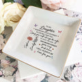 Personalized Ring Dish To My Daughter Wherever Your Journey Takes You Customized Ceramic Jewelry Tray, Gift For Daughter, Wedding Gift - LuthCreative