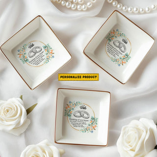 Custom Wedding Ring Dish - Personalized 'To My Wife' Jewelry Holder - Special Bridal Gift - LuthCreative