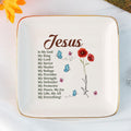 Personalized Ring Dish Jesus is my God my King my Lord Jewelry Dish - LuthCreative