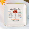 Personalized Ring Dish To my Granddaughter Customized Ceramic Jewelry Tray, Gift For Granddaughter, Wedding Gift - LuthCreative