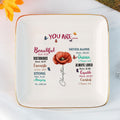 Personalized Ring Dish You Are Beautiful Jewelry Dish - LuthCreative