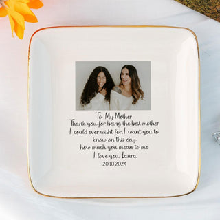 Personalized Ring Dish To My Mother Jewelry Dish