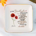 Personalized Ring Dish To My Granddaughter Customized Ceramic Jewelry Tray, Gift For Granddaughter, Wedding Gift - LuthCreative