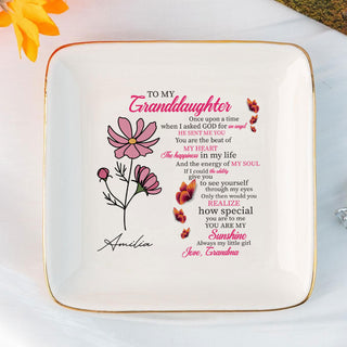 Personalized Ring Dish To My Granddaughter Once Upon A Time Jewelry Dish