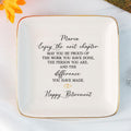 Personalized Ring Dish Enjoy The Next Chapter Customized Ceramic Jelwelry Tray - LuthCreative