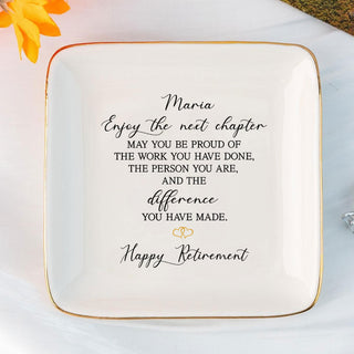 Personalized Enjoy The Next Chapter Ring Dish