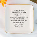 To My Future Daughter In Law Gift From Mother In Law-Personalized Jewelry Storage-Wedding Gift For Bride-Thank You For Loving My Son-Bridal Shower - LuthCreative