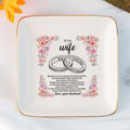 Customized Bridal Ring Dish - Personalized Jewelry Holder 'To My Wife' - Special Wedding Day Gift - LuthCreative