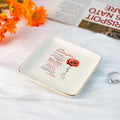 Personalized Ring Dish To my Granddaughter Customized Ceramic Jewelry Tray, Gift For Granddaughter, Wedding Gift - LuthCreative