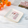 Personalized Ring Dish To my Daughter Customized Ceramic Jewelry Tray, Gift For Daughter, Wedding Gift - LuthCreative