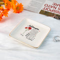 Personalized Ring Dish To my Granddaughter Customized Ceramic Jewelry Tray, Gift For Granddaughter, Wedding Gift - LuthCreative