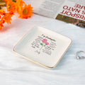 Personalized Ring Dish To My Granddaughter Customized Ceramic Jewelry Tray, Gift For Granddaughter, Wedding Gift - LuthCreative