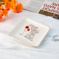 Personalized Ring Dish To My Granddaughter Never Forget That I Love You Customized Ceramic Jewelry Tray, Gift For Granddaughter, Wedding Gift - LuthCreative