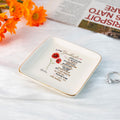 Personalized Ring Dish To My Granddaughter Customized Ceramic Jewelry Tray, Gift For Granddaughter, Wedding Gift - LuthCreative