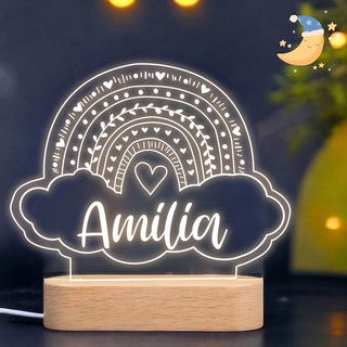 "Names in Rainbow Colors" Custom LED Night Light | Romantic Couple Gift - LuthCreative