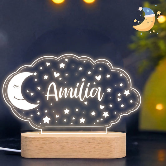 "Names Under Moonlight" Custom LED Night Light | Romantic Couple Gift - LuthCreative