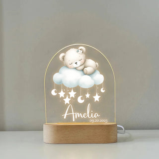 "Beary Sweet Dreams" Custom Name LED Light | Personalized Valentine's Gift - LuthCreative