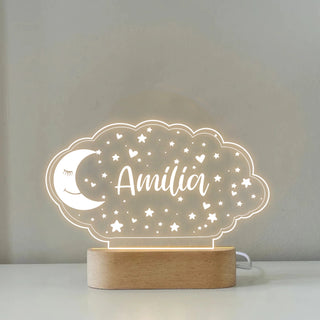 "Names Under Moonlight" Custom LED Night Light | Romantic Couple Gift - LuthCreative