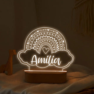 "Names in Rainbow Colors" Custom LED Night Light | Romantic Couple Gift - LuthCreative