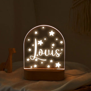 Custom Name with Stars LED Night Light | Personalized Celestial Portrait Light | Valentine's Day & Anniversary Couple Gift | Romantic LED Night Lamp - LuthCreative