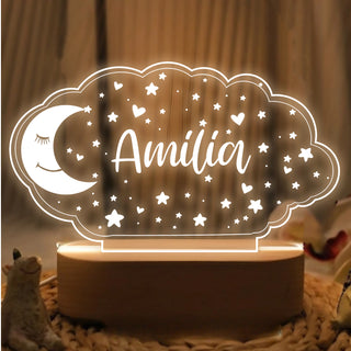 "Names Under Moonlight" Custom LED Night Light | Romantic Couple Gift - LuthCreative