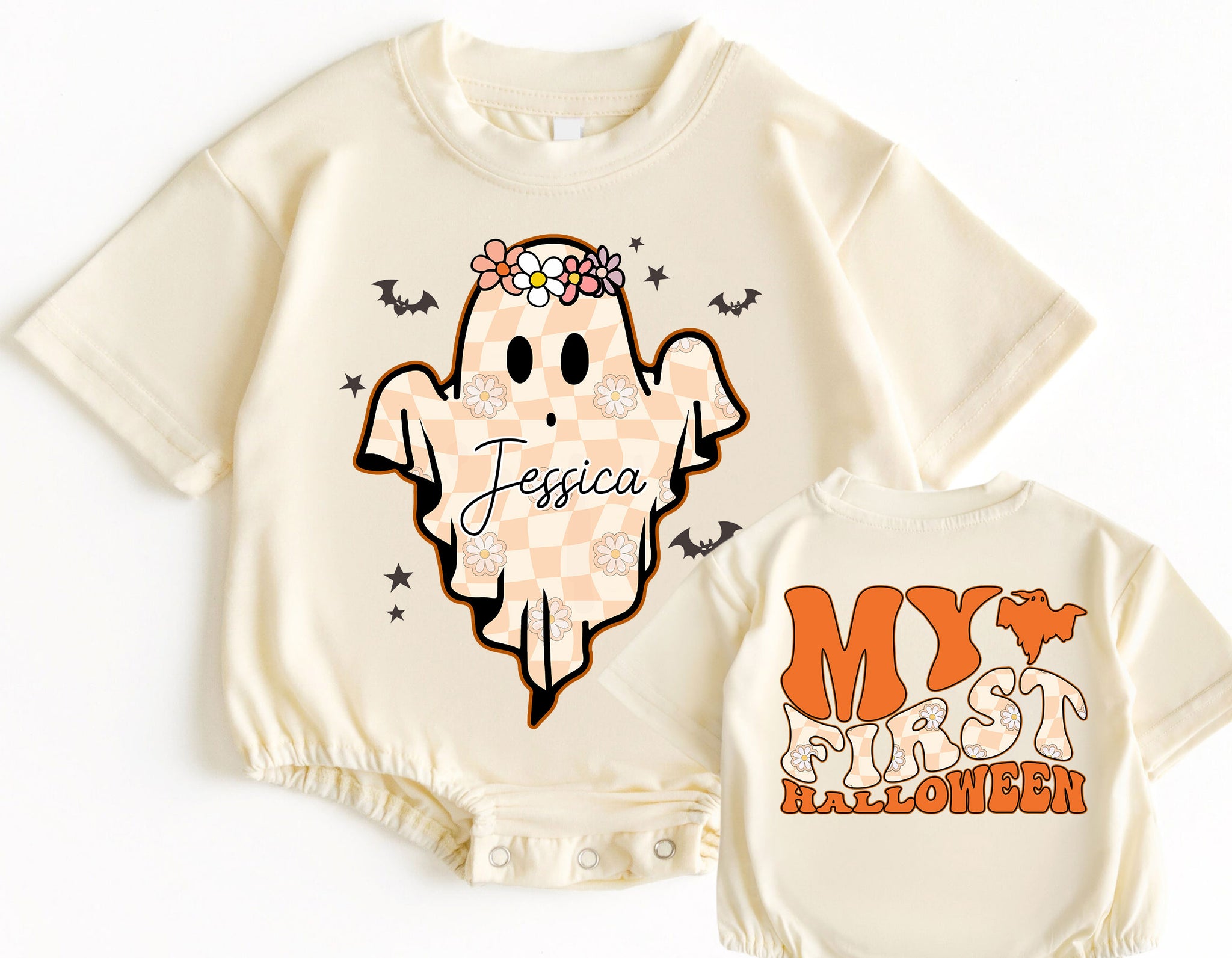 Romper Baby Customize My First Halloween - Personalized Custom Babysuit - Gift For Baby - LuthCreative