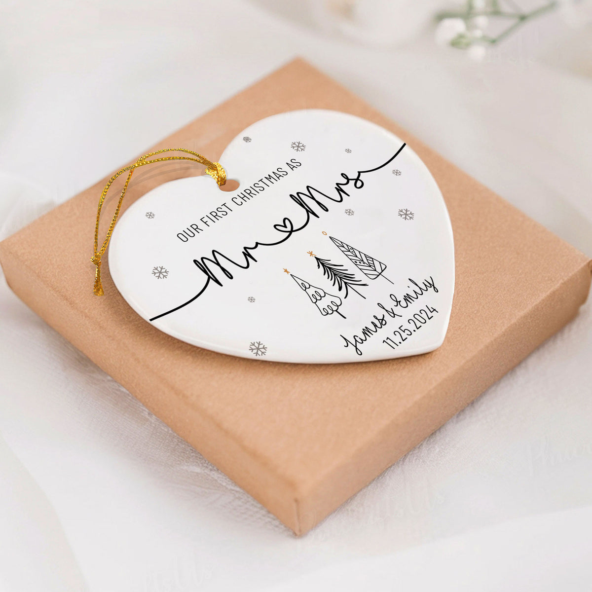 Personalized Ornament Our First Christmas - LuthCreative