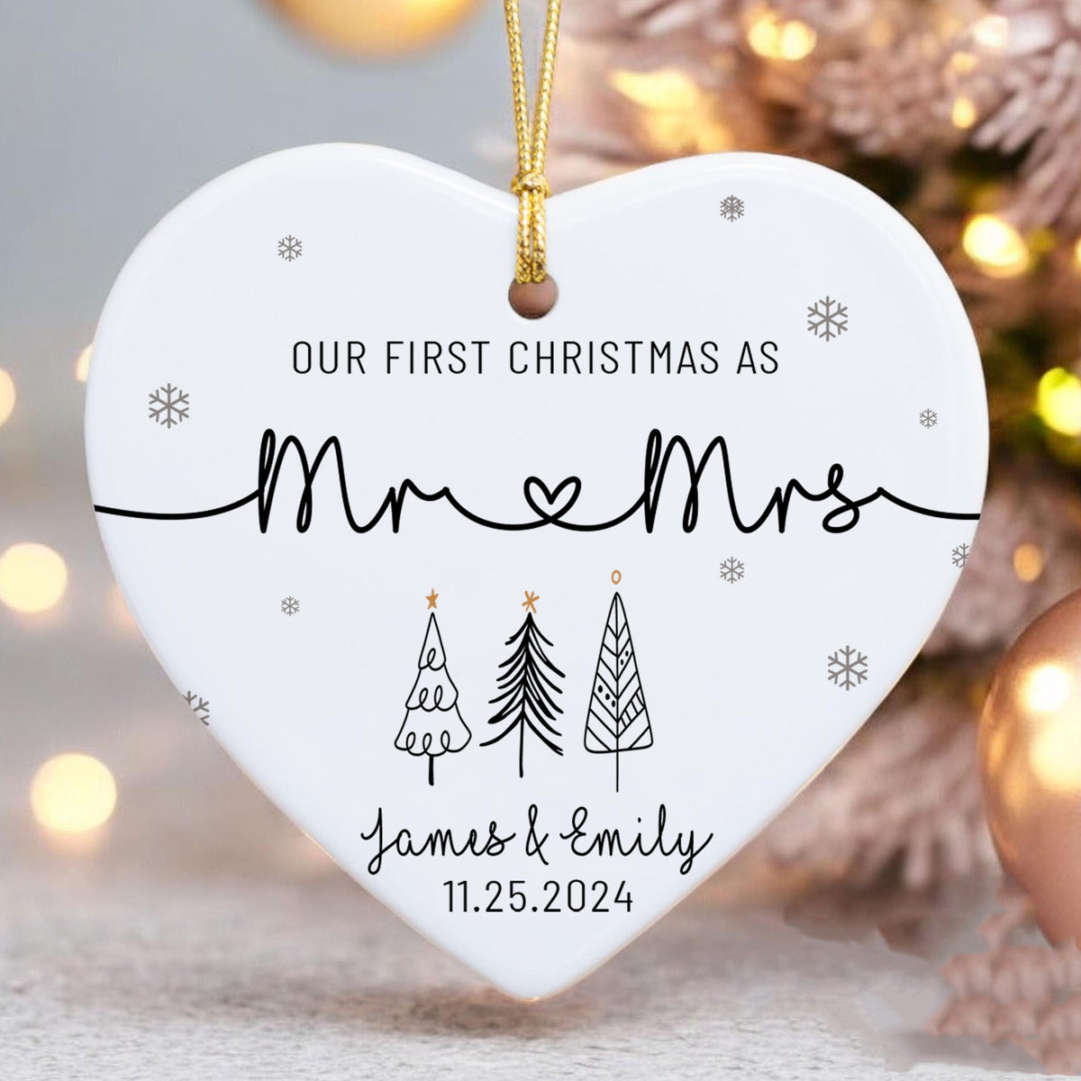 Personalized Ornament Our First Christmas - LuthCreative