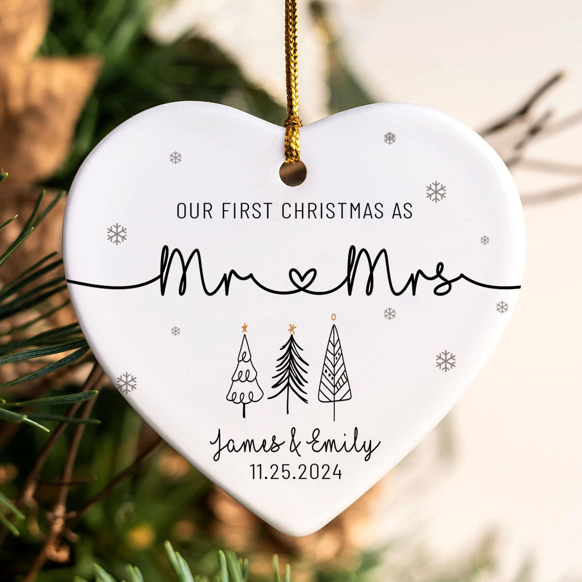 Personalized Ornament Our First Christmas - LuthCreative