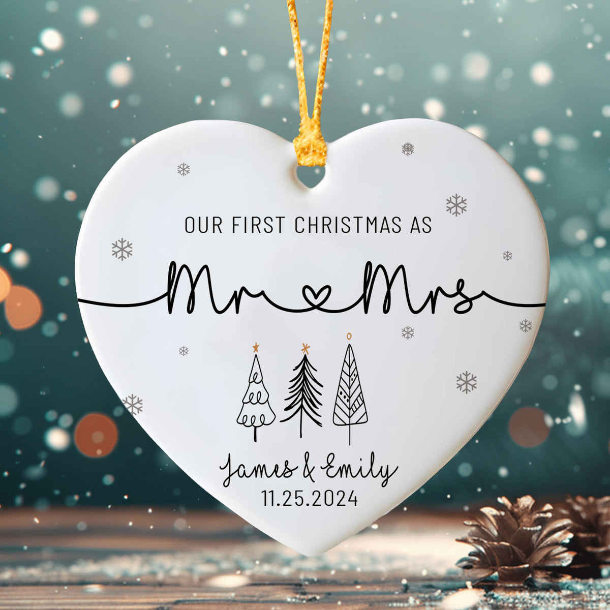 Personalized Ornament Our First Christmas - LuthCreative