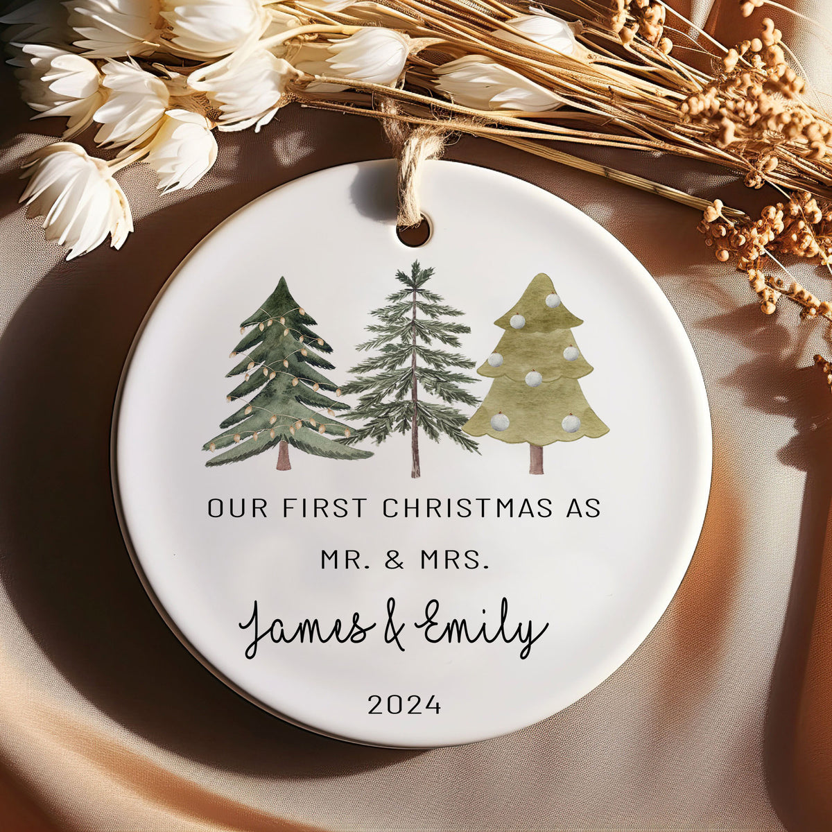 Personalized Ornament Our First Christmas Family Ornament Holiday Decorations - LuthCreative