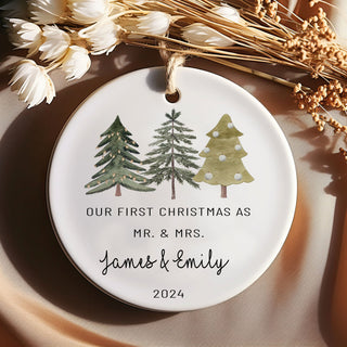 Personalized Ornament Our First Christmas Family Ornament Holiday Decorations