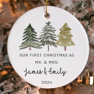 Personalized Ornament Our First Christmas Family Ornament Holiday Decorations